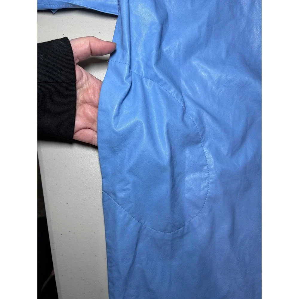 Tyler Boe Ziva Shirt Dress Large Cornflower Blue Waxed Finish Belt $250